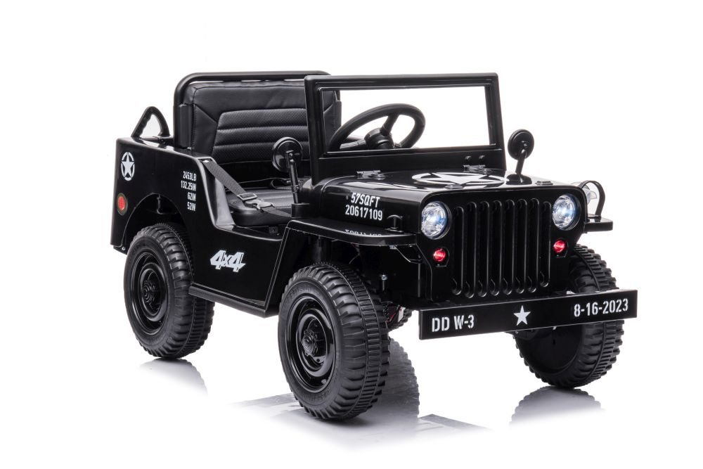 Dvivietis vaikiškas elektromobilis jh-103 4x4, juodas