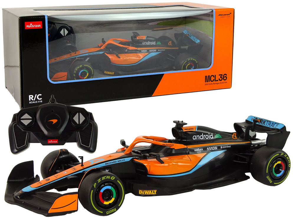 Nuotolinio valdymo automodelis mclaren f1 1:18, oranžinis