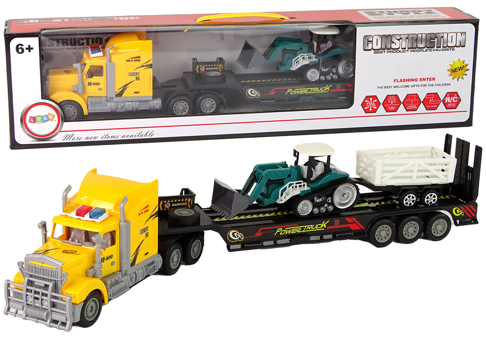 Radijo bangomis valdomas vilkikas leantoys, 60 cm