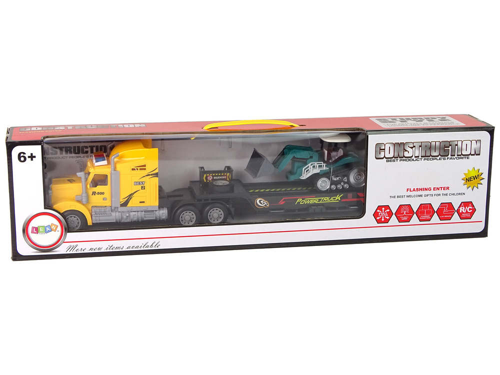 Radijo bangomis valdomas vilkikas leantoys, 60 cm