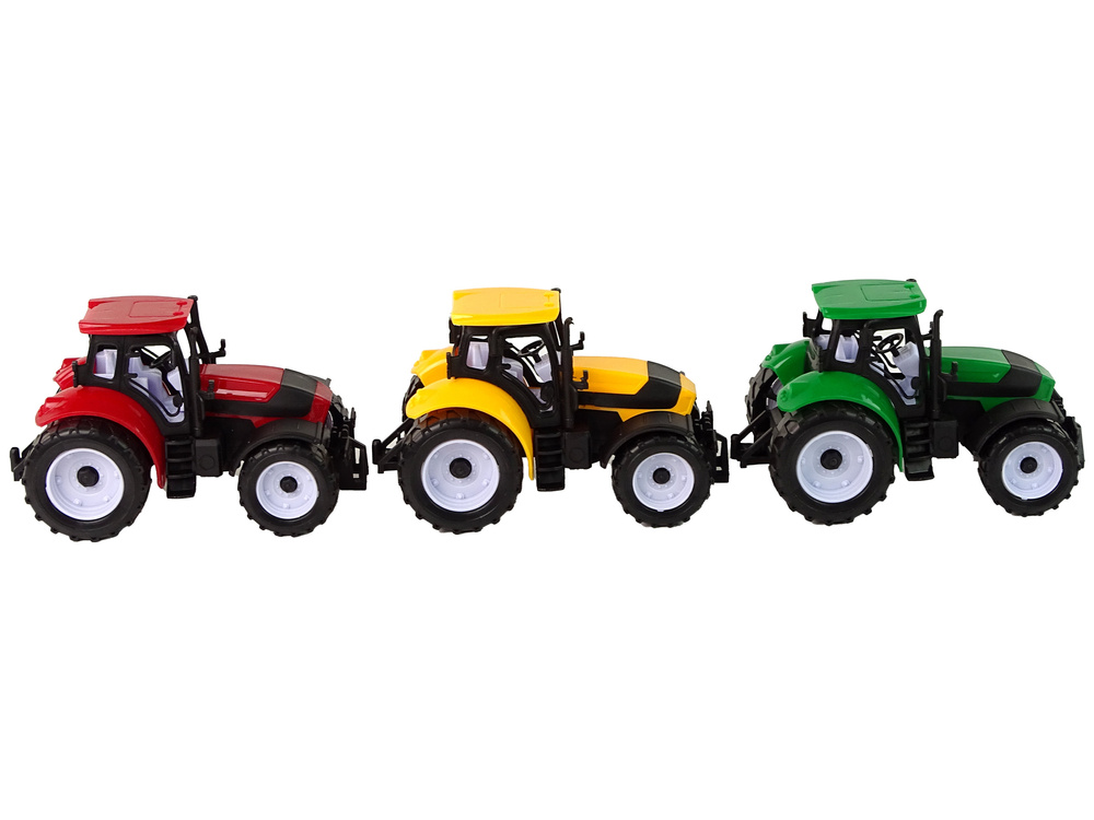 Žaislinių traktorių rinkinys lean toys, 3vnt