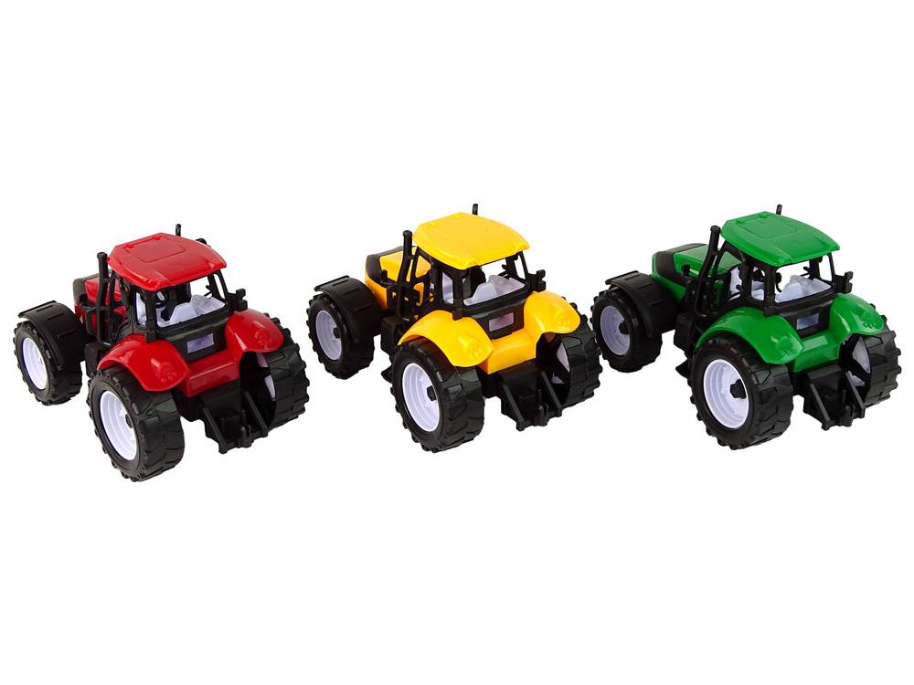 Žaislinių traktorių rinkinys lean toys, 3vnt