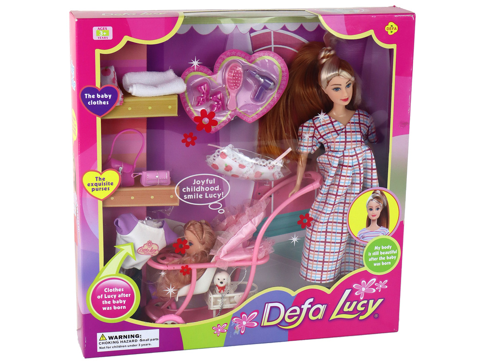 Besilaukiantis lėlė lucy su priedais lean toys
