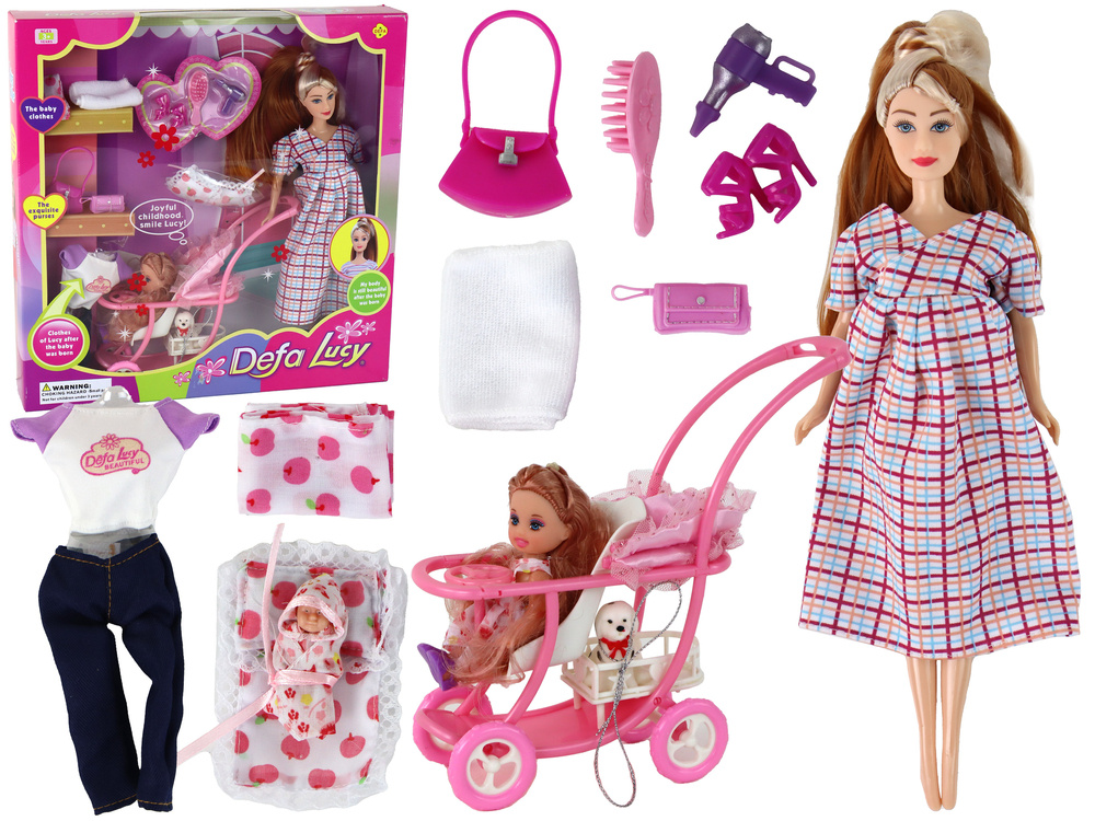 Besilaukiantis lėlė lucy su priedais lean toys
