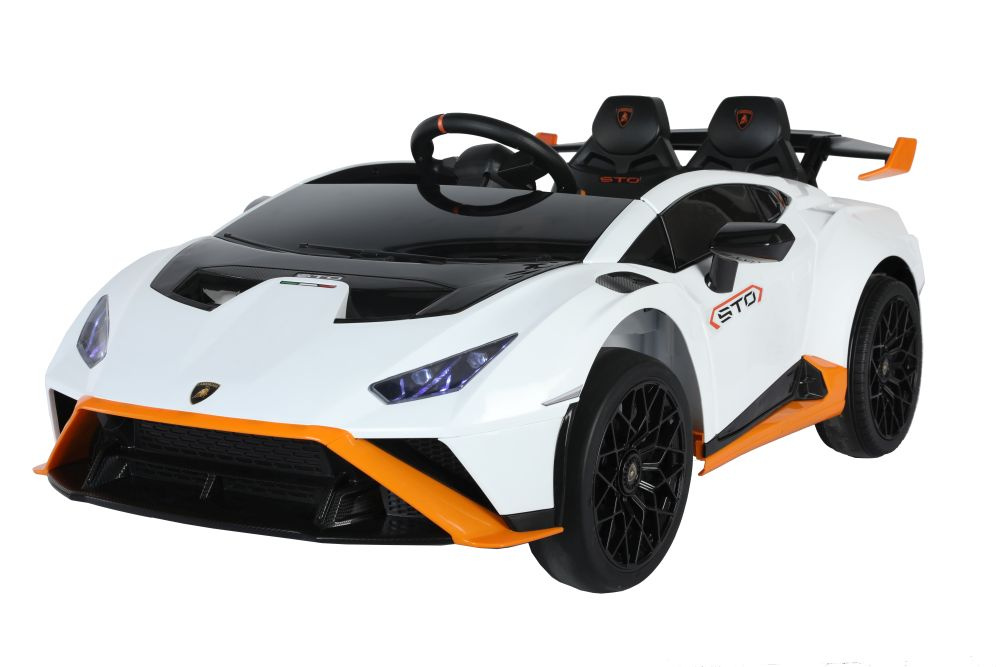 Vienvietis elektromobilis vaikams lamborghini sto drift, baltas