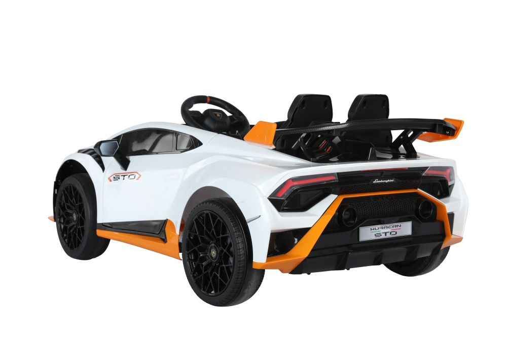Vienvietis elektromobilis vaikams lamborghini sto drift, baltas