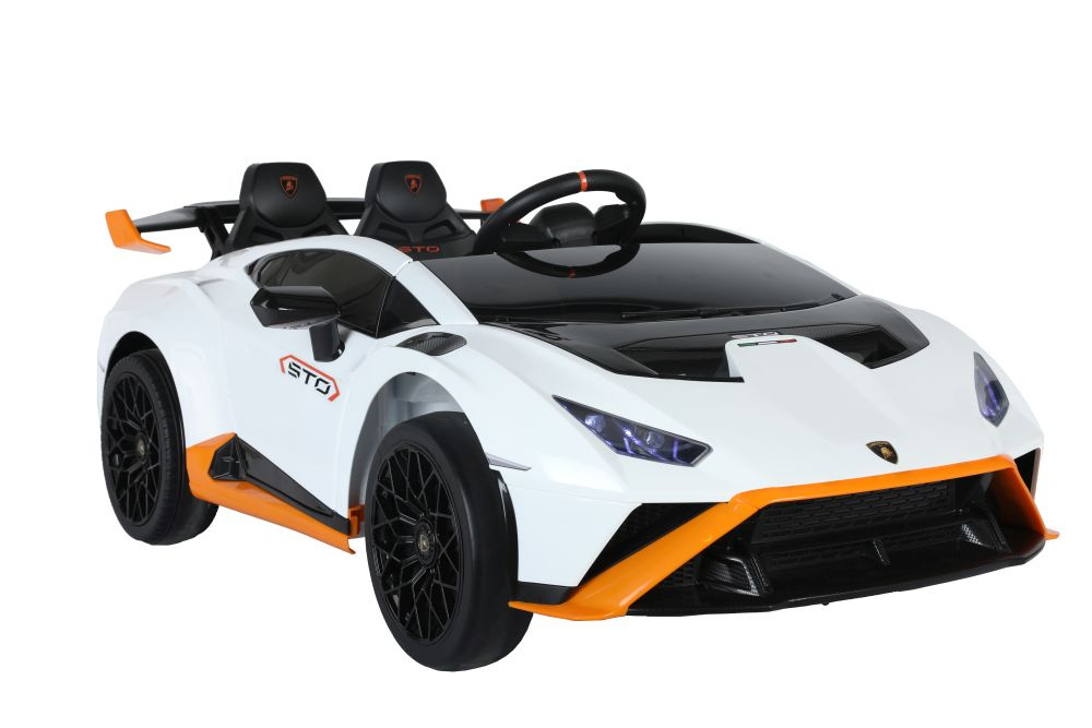 Vienvietis elektromobilis vaikams lamborghini sto drift, baltas