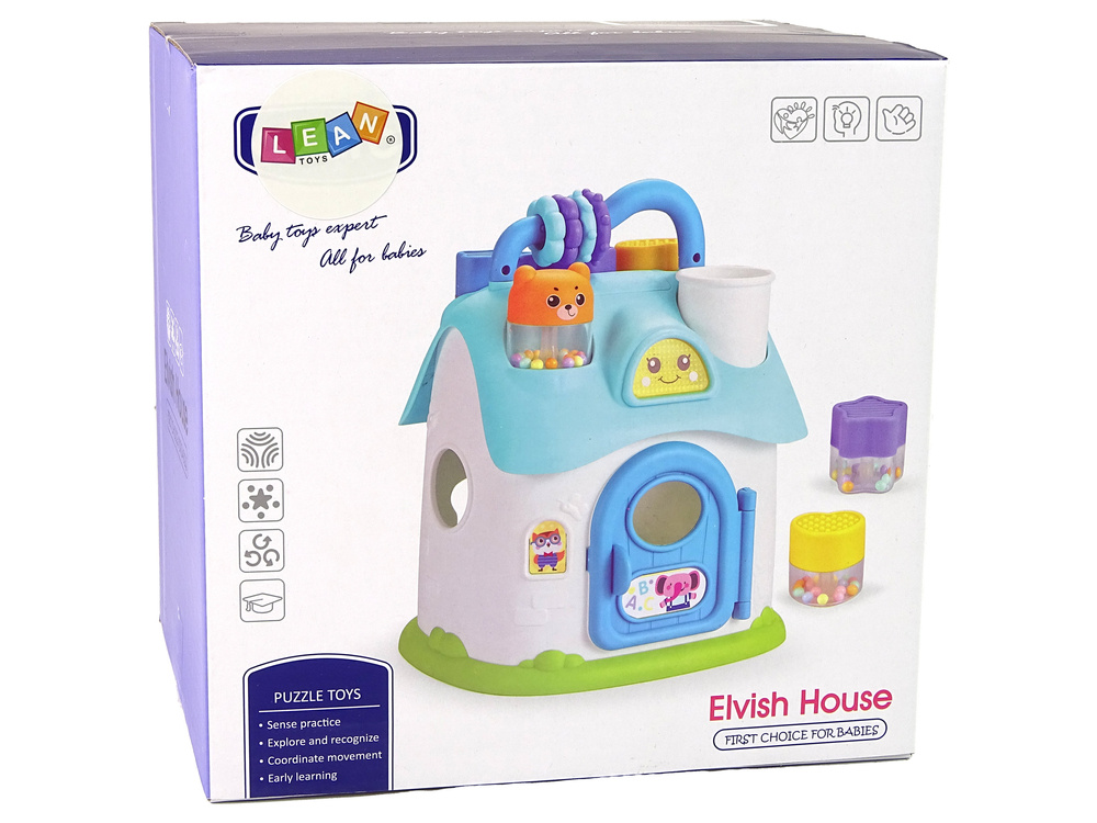 Mokomasis namelis lean toys, mėlynas