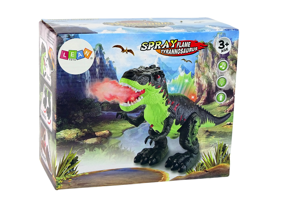 Ugnimi kvėpuojantis dinozauras, rudas