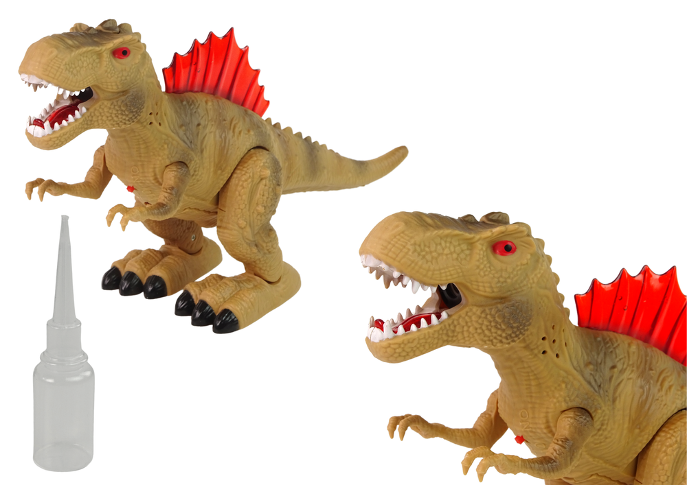 Ugnimi kvėpuojantis dinozauras, rudas