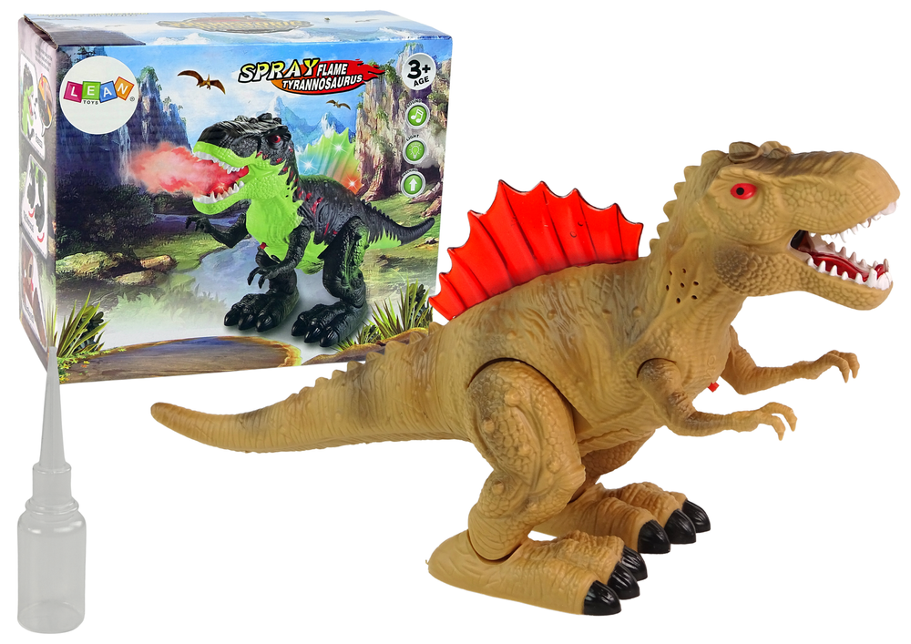 Ugnimi kvėpuojantis dinozauras, rudas