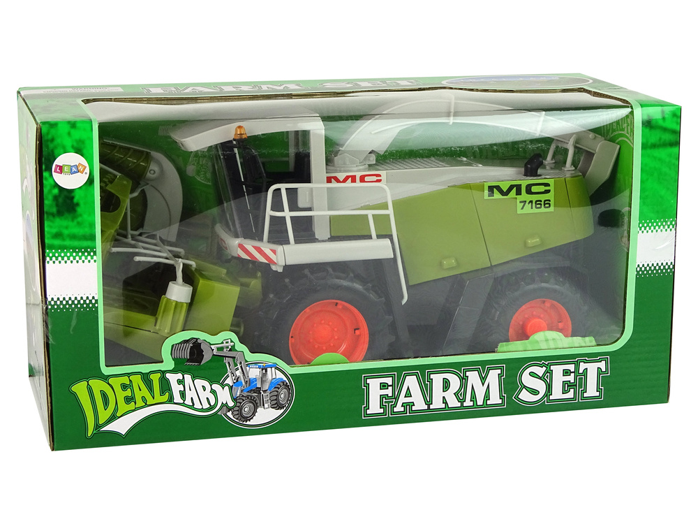 Žaislinis kombainas judančiomis dalimis lean toys, žalias, mc 7166