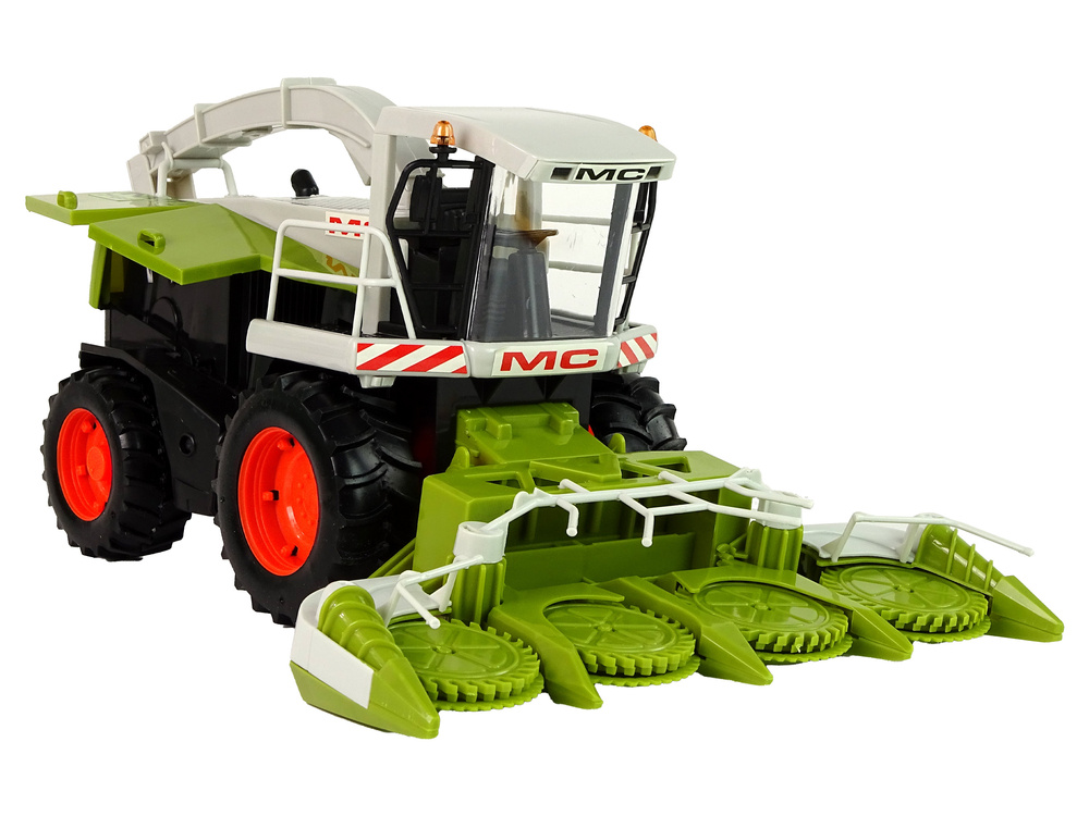 Žaislinis kombainas judančiomis dalimis lean toys, žalias, mc 7166
