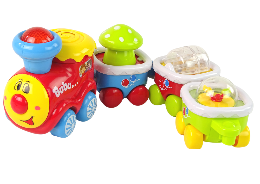 Mokomasis traukinys lean toys dreaming party music train