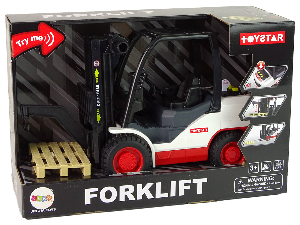 Žaislinis šakinis krautuvas lean toys