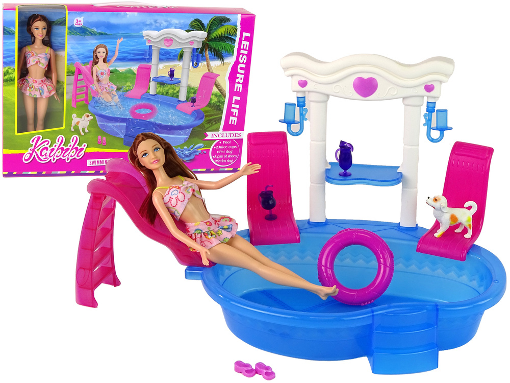 Lėlė su baseinu leantoys