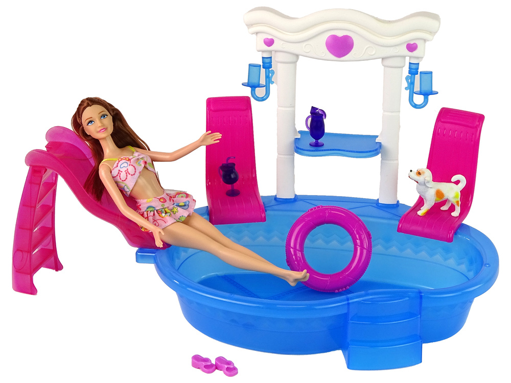 Lėlė su baseinu leantoys