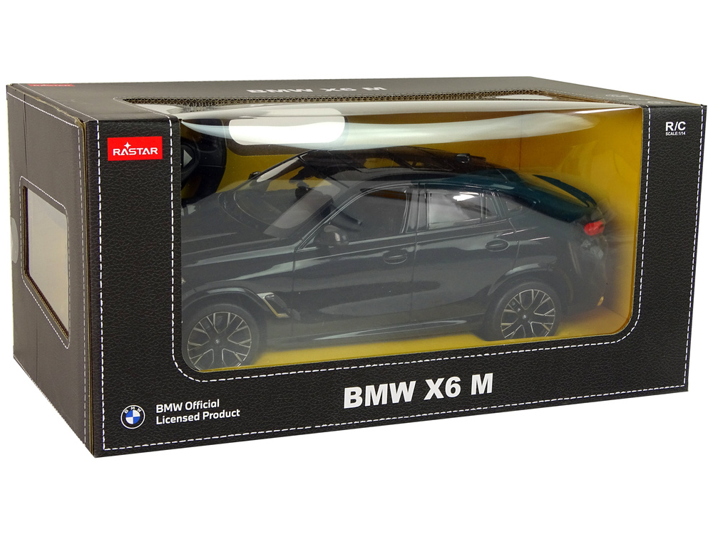 Nuotoliniu būdu valdomas automobilis bmw x6 m 1:14 juodas