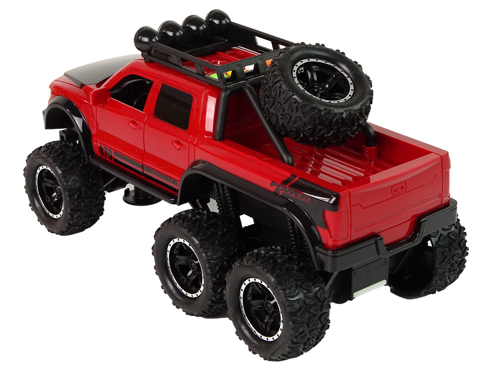 Visureigis su frikcine pavara lean toys 1:16, raudonas
