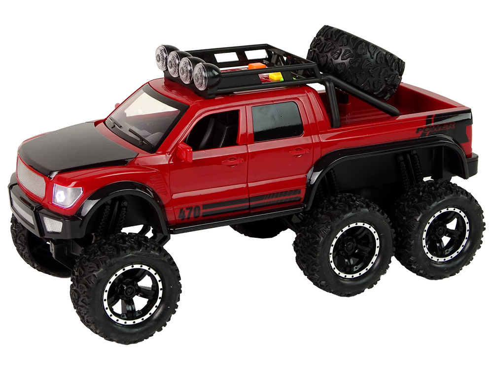Visureigis su frikcine pavara lean toys 1:16, raudonas