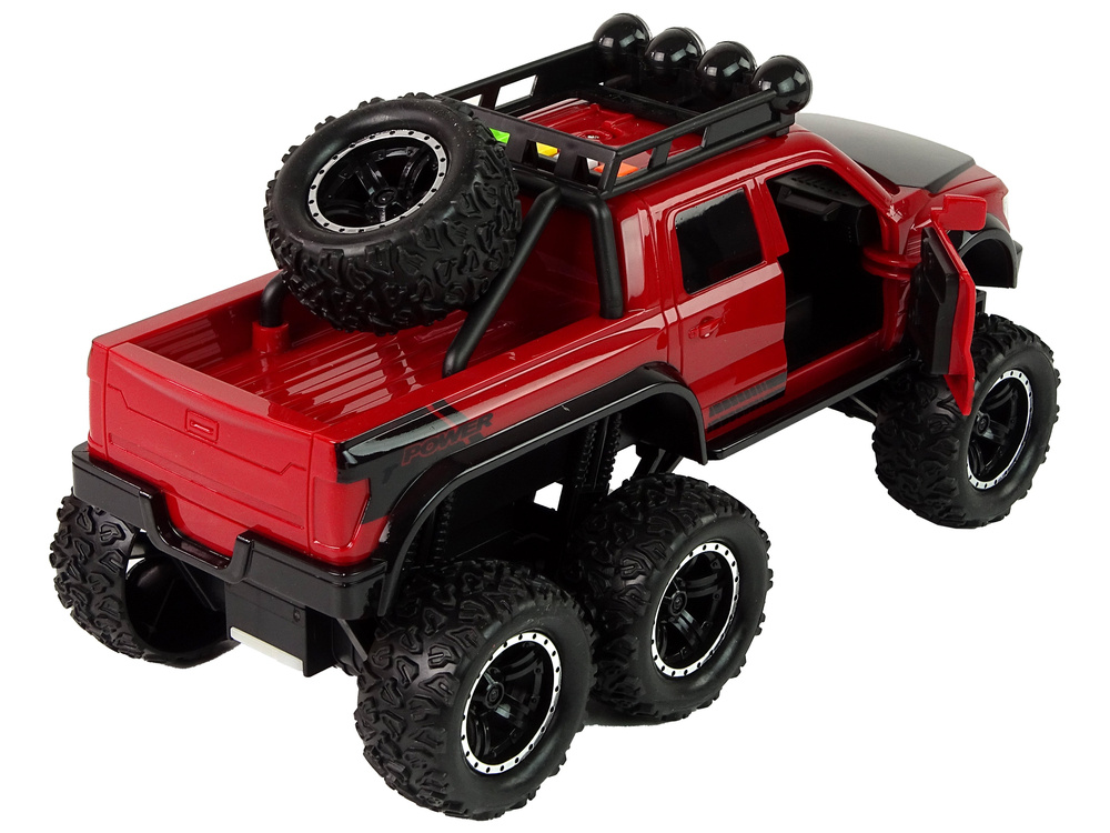 Visureigis su frikcine pavara lean toys 1:16, raudonas