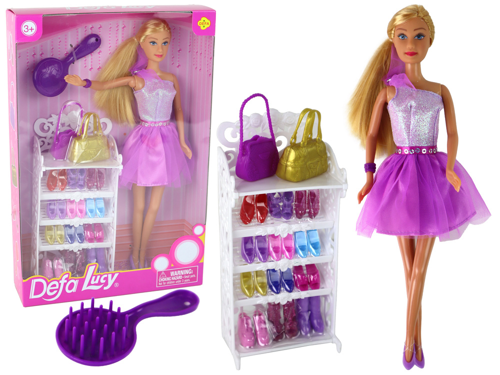 Lėlė su violetine suknele defa lucy