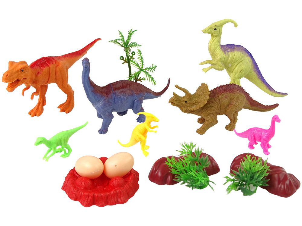Figūrėlių rinkinys dinozaurai su priedais lean toys, 15d.