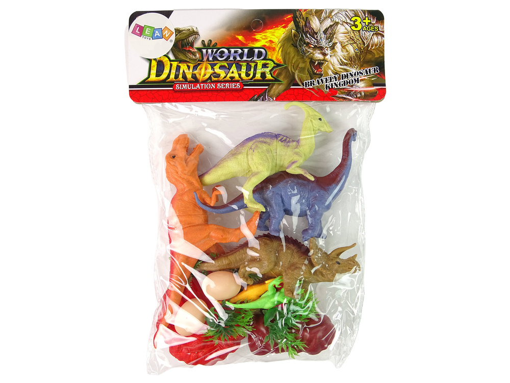 Figūrėlių rinkinys dinozaurai su priedais lean toys, 15d.