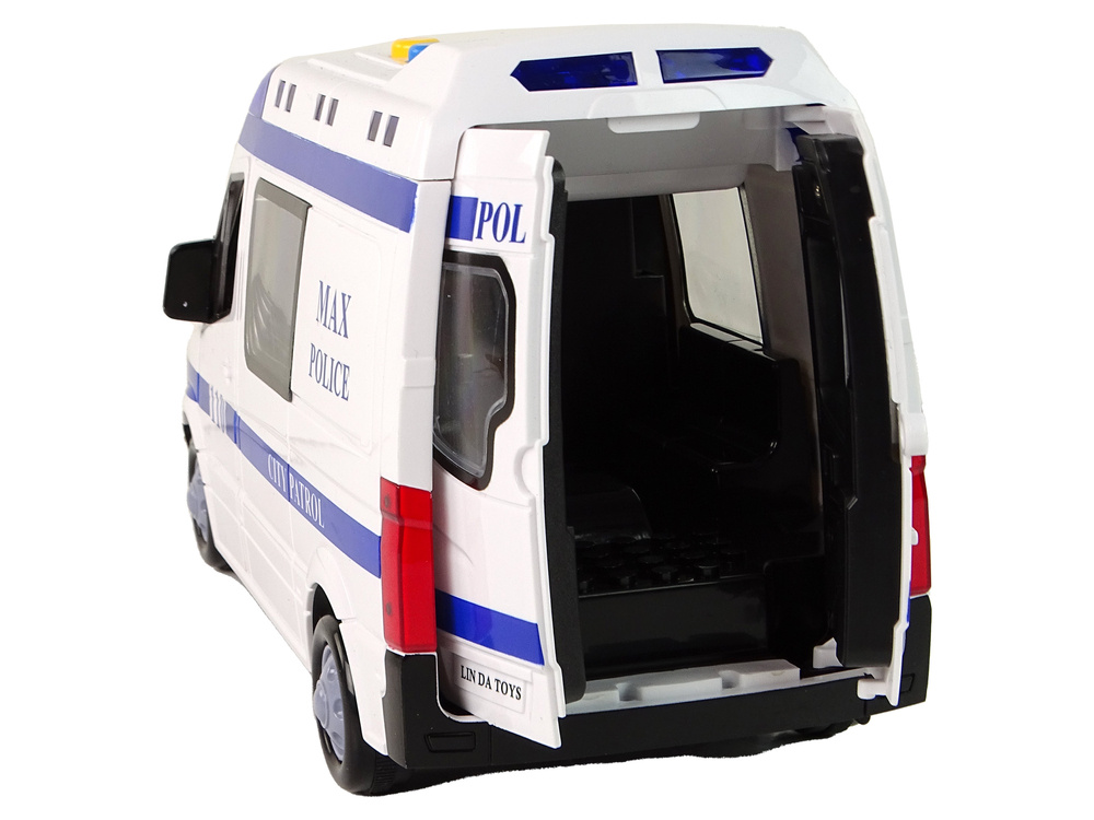 Policijos automobilis su frikcine pavara ir efektais leantoys