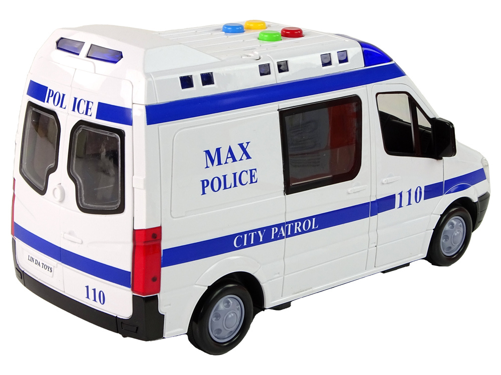 Policijos automobilis su frikcine pavara ir efektais leantoys