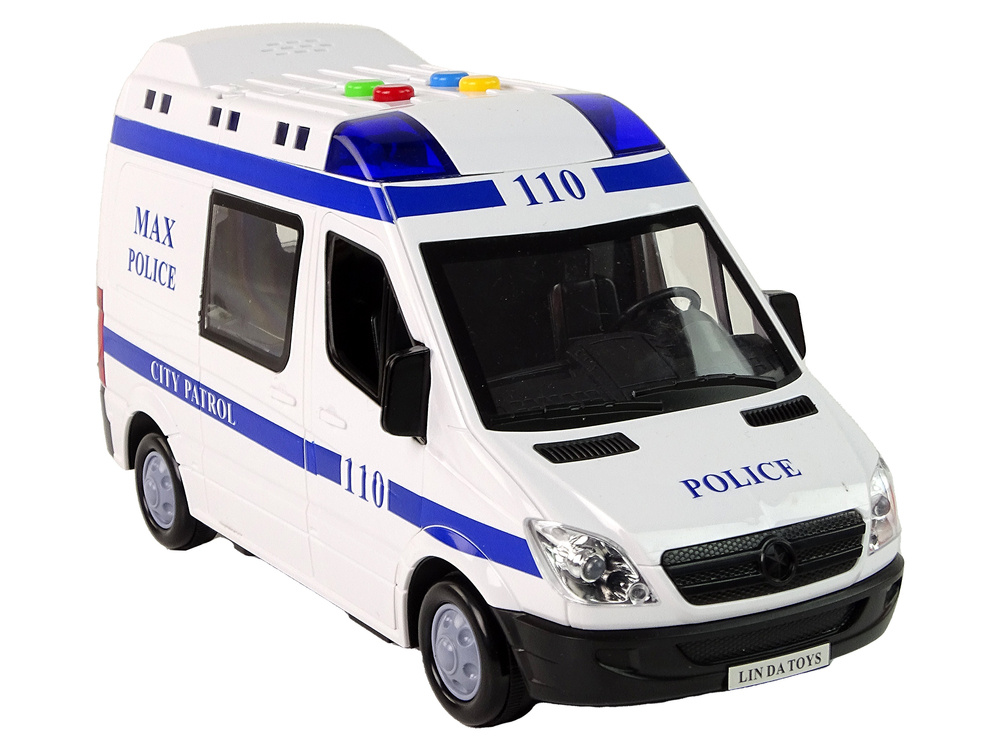 Policijos automobilis su frikcine pavara ir efektais leantoys