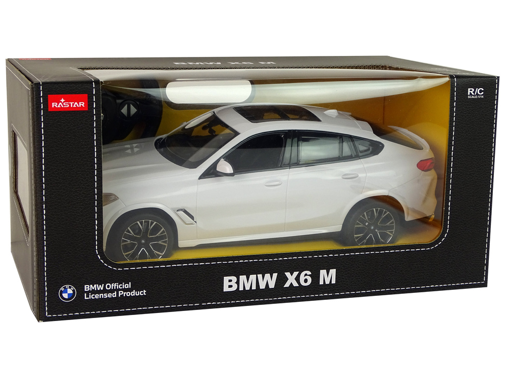 Nuotoliniu būdu valdomas automobilis bmw x6 m 1:14, baltas