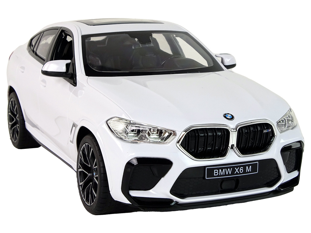 Nuotoliniu būdu valdomas automobilis bmw x6 m 1:14, baltas
