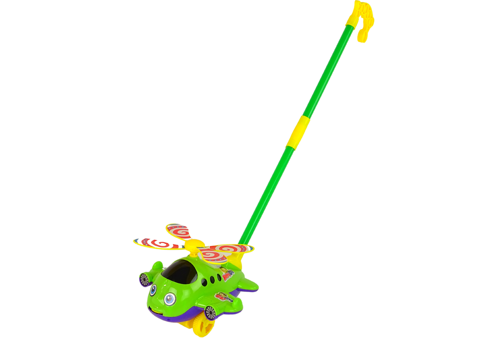 Stumiamas lėktuvas lean toys, žalias