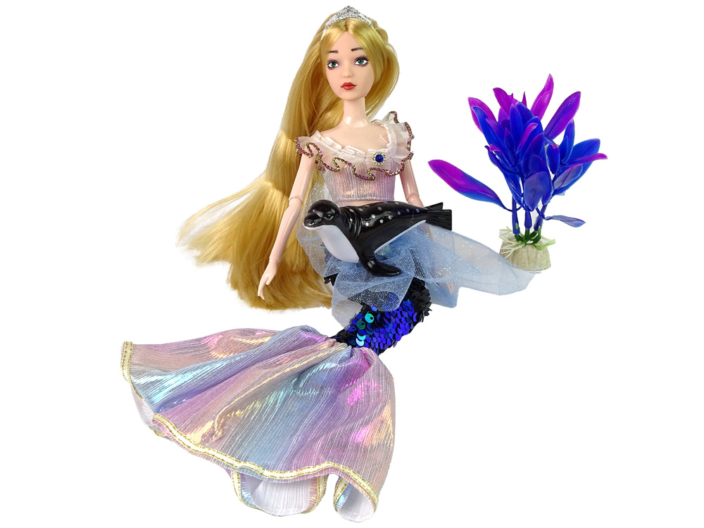 Lėlė undinėlė su priedais emily lean toys