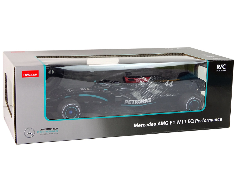 Nuotoliniu būdu valdomas lenktyninis automobilis lean toys mercedes-amg f1 1:12