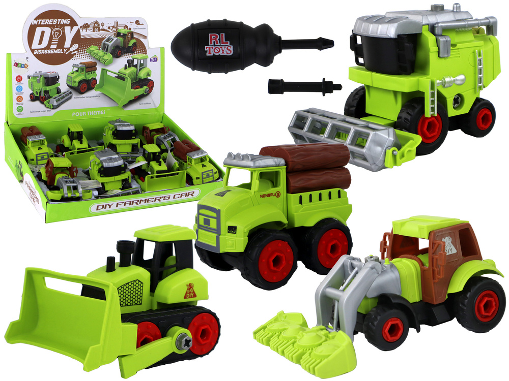 Žaislinė žemės ūkio transporto priemonė lean toys, žalia, 1 vnt