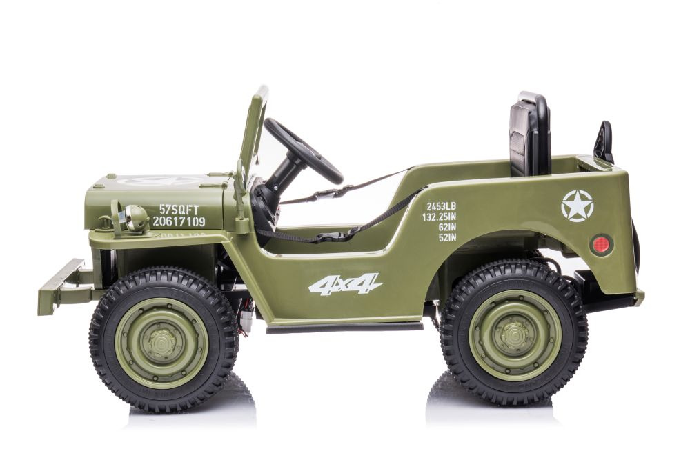 Vienvietis vaikiškas elektromobilis jh-103 4x4, žalias