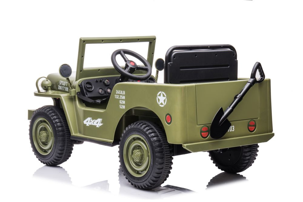Vienvietis vaikiškas elektromobilis jh-103 4x4, žalias
