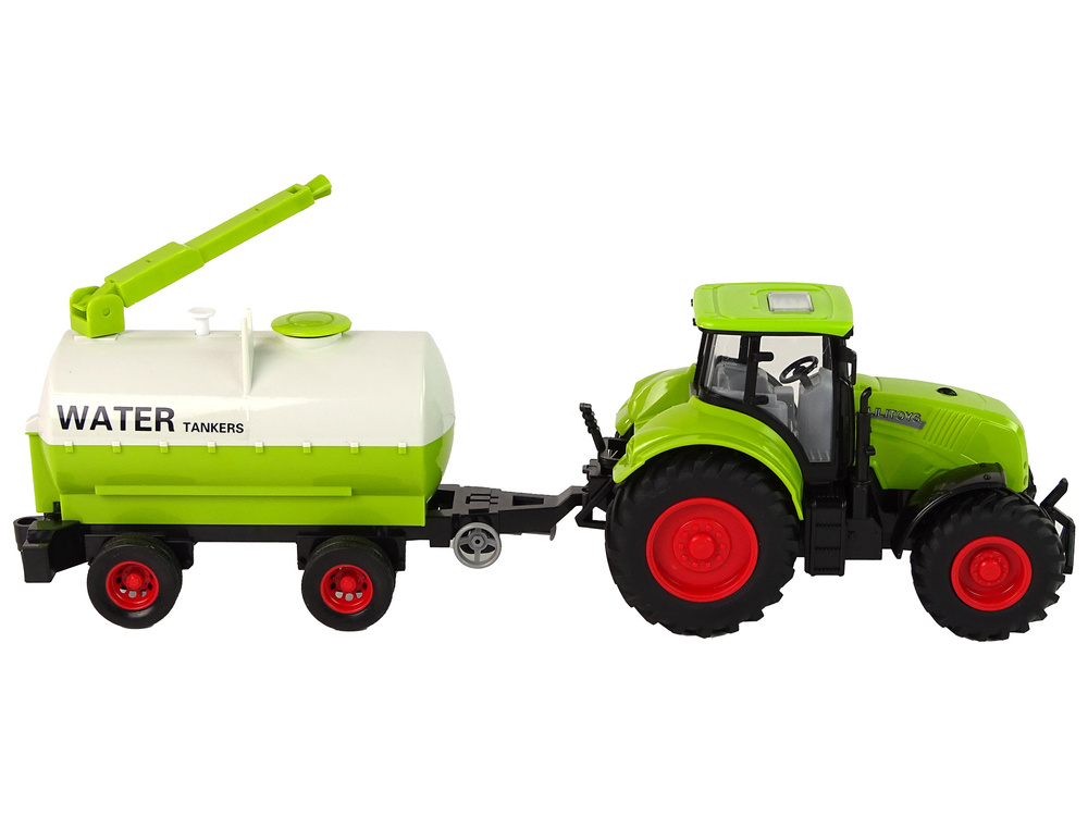 Traktorius su priekaba leantoys big wheels green farm