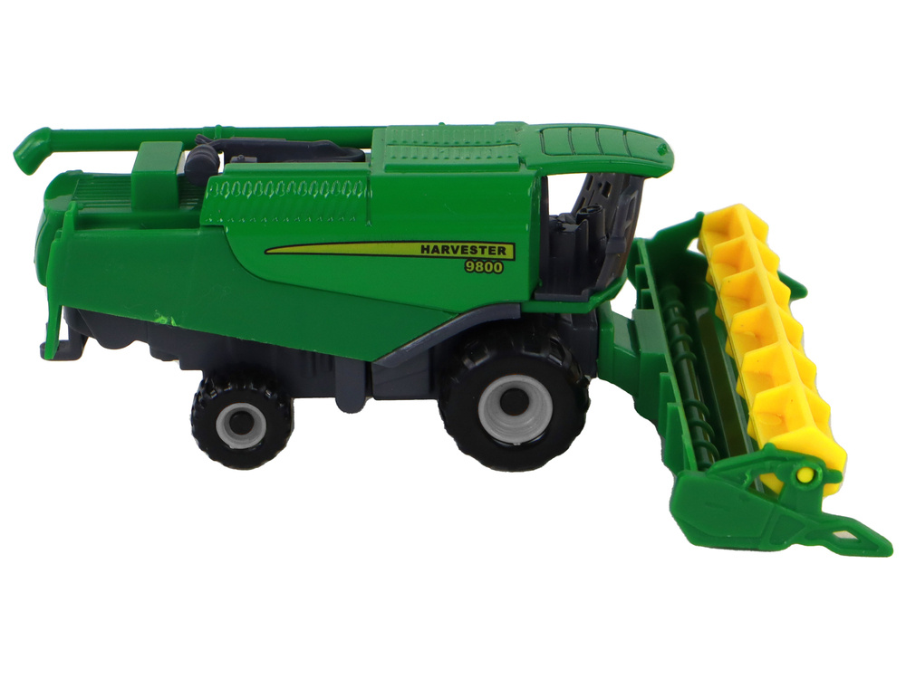 Žaislinis kombainas lean toys, žalias