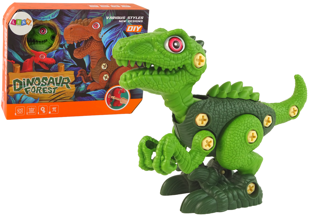 Surenkamas konstruktorius dinozauras leantoys