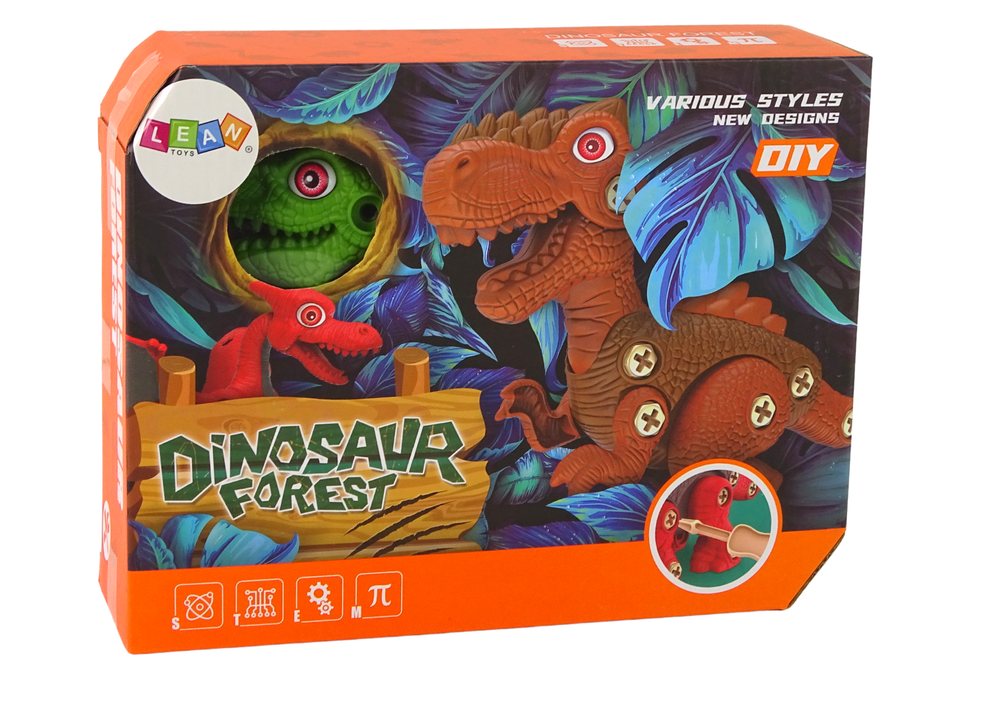 Surenkamas konstruktorius dinozauras leantoys