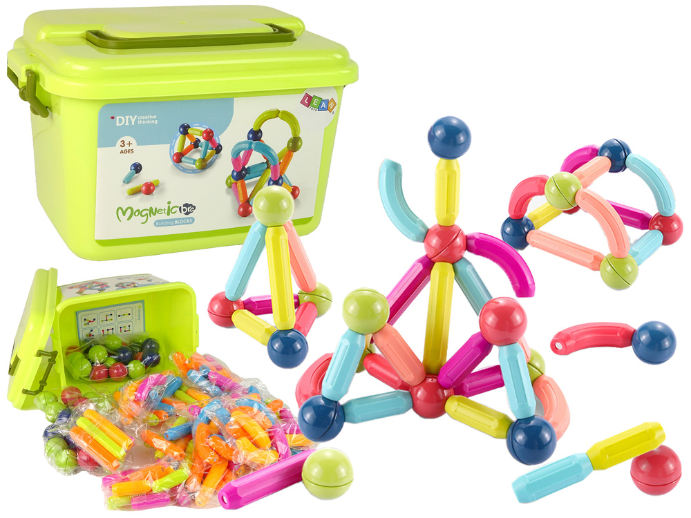 Magnetinis konstruktorius lean toys, 145 d.