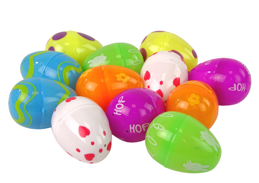 Velykinių kiaušinių rinkinys lean toys squishy, 12 vnt.
