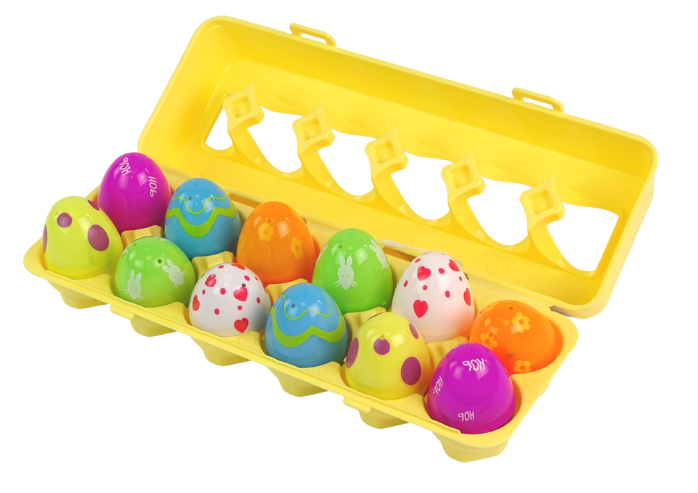 Velykinių kiaušinių rinkinys lean toys squishy, 12 vnt.