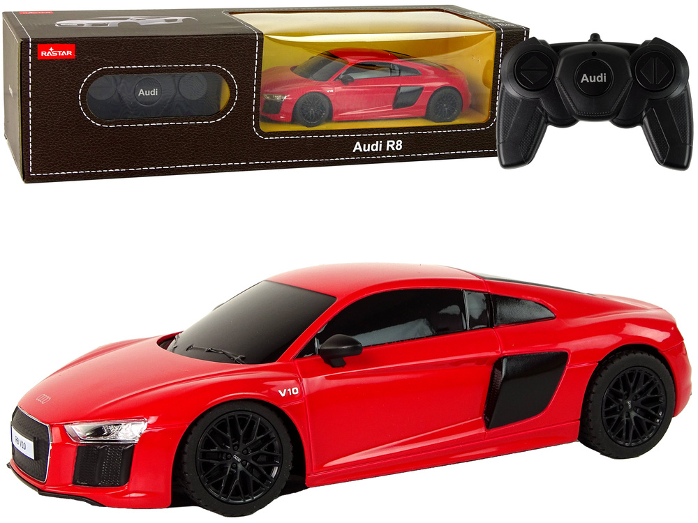 Nuotolinio valdymo automodelis audi r8 1:24 rastar raudonas