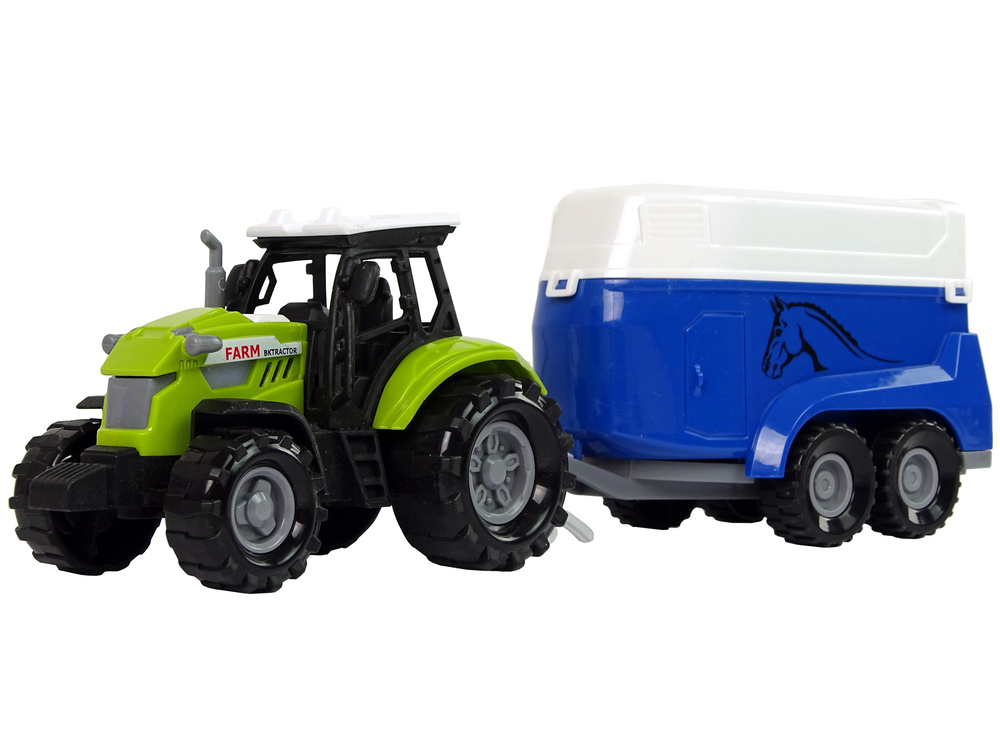 Traktorius su priekaba arkliui leantoys green farm