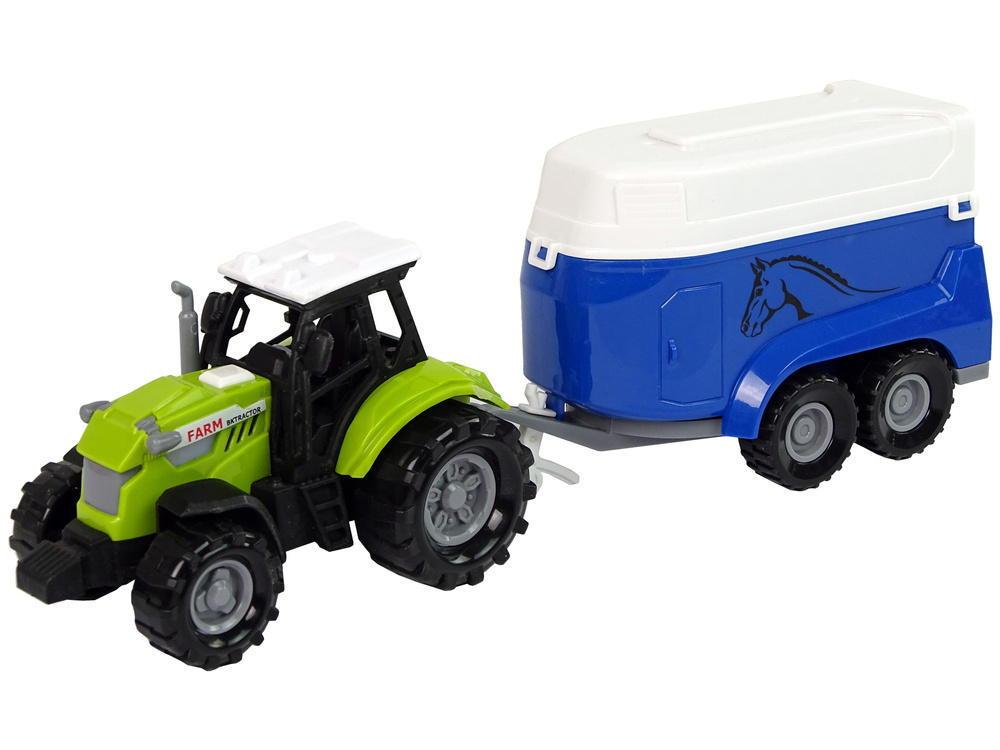 Traktorius su priekaba arkliui leantoys green farm