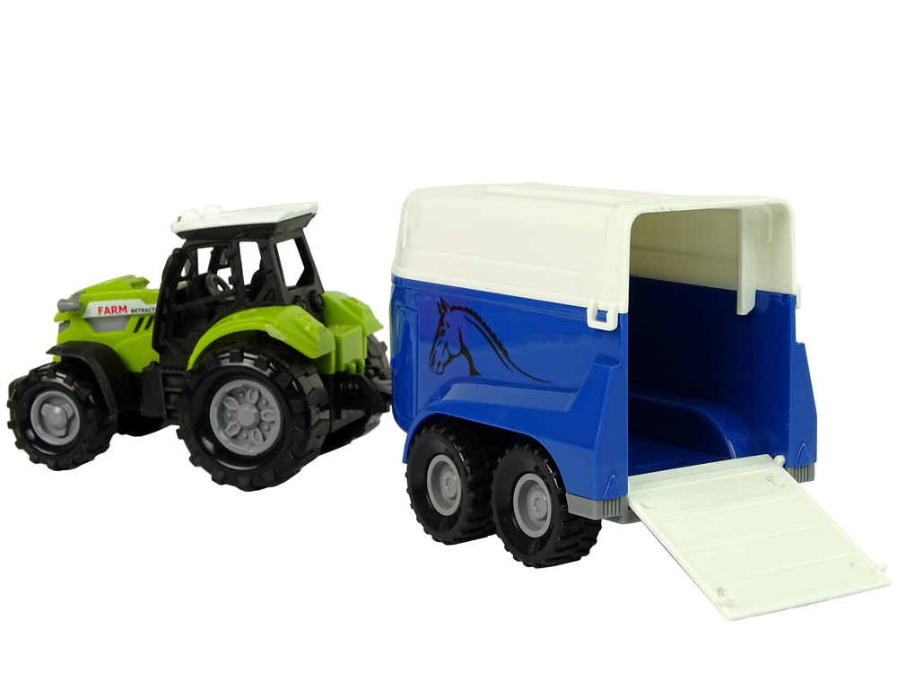 Traktorius su priekaba arkliui leantoys green farm
